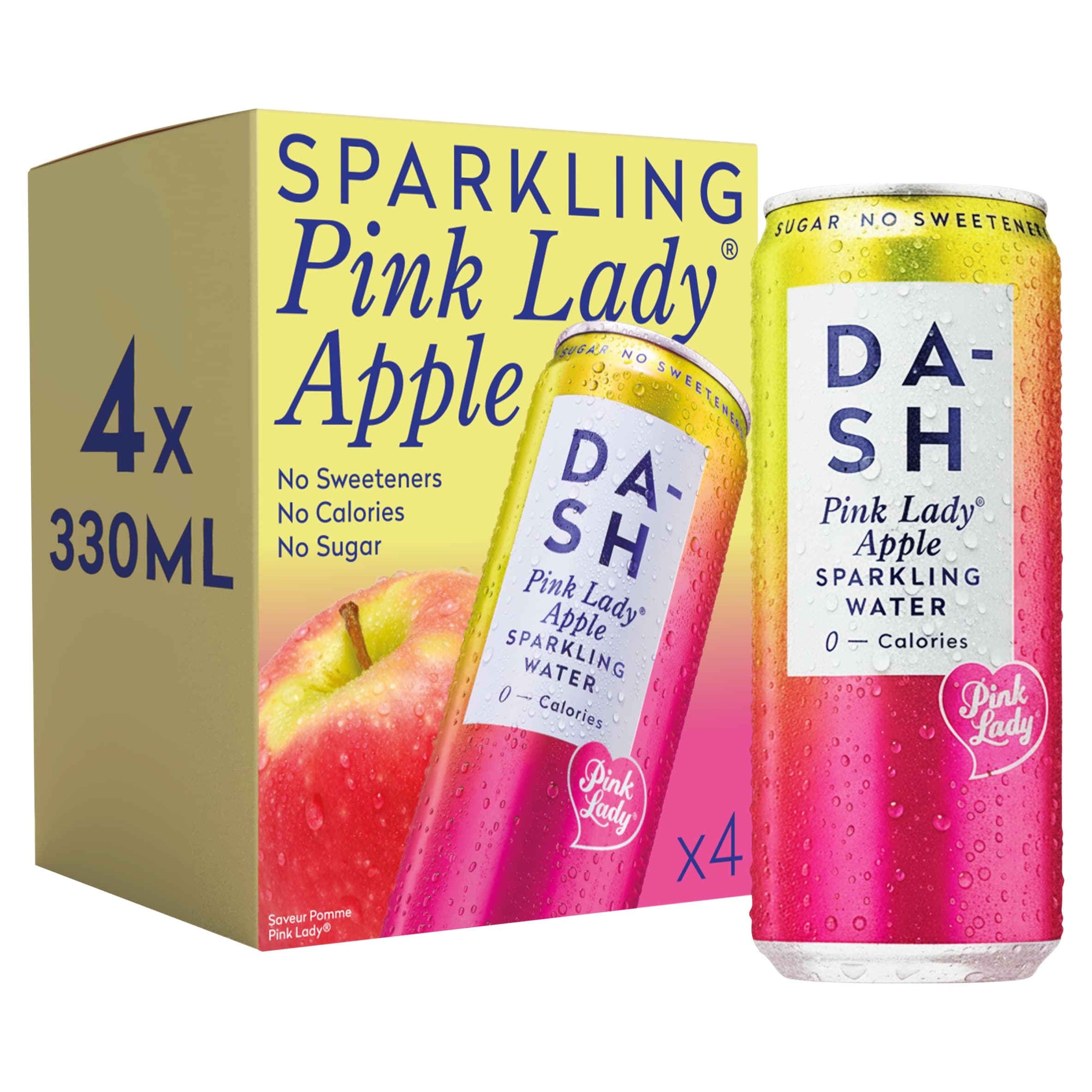 Dash Pink Lady Apple Sparkling Water 4 x 330ml