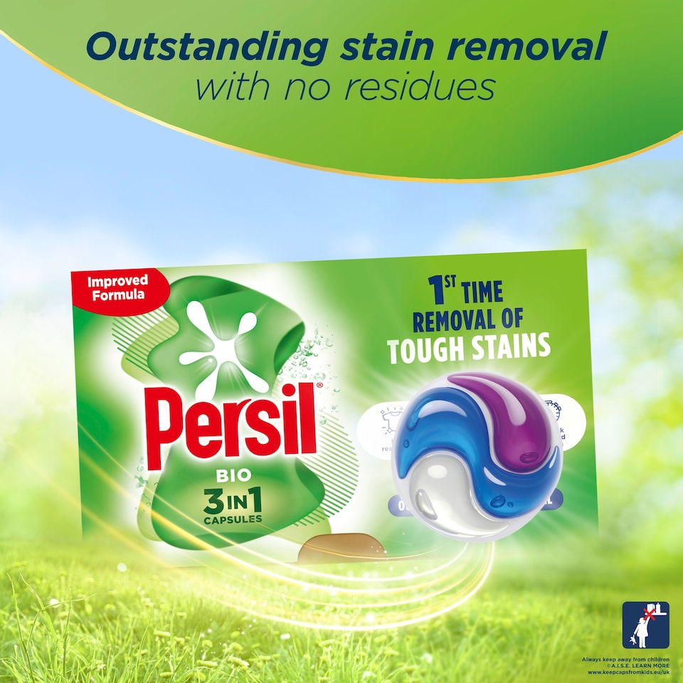 image 1 of Persil Bio 3 in 1 Laundry Washing Detergent Capsules 26 washes 548.6g