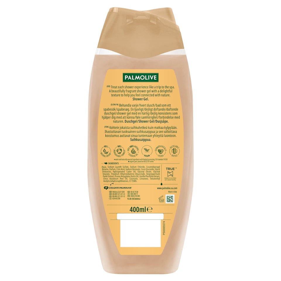 image 1 of Palmolive Thermal Spa Smooth Butter Shea Butter & Vanilla Shower Gel Body Wash 400ml