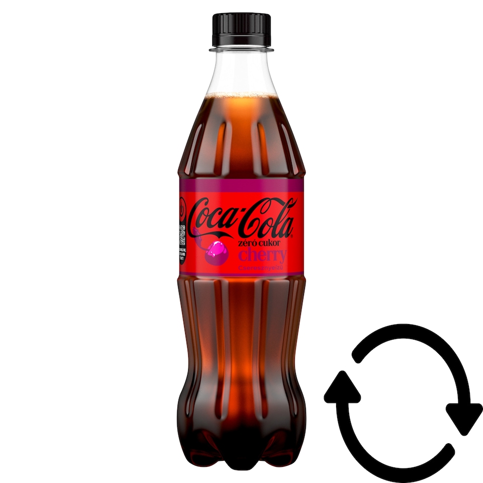 Coca-Cola Zero Cherry colaízű energiamentes szénsavas üdítőital cseresznye ízesítéssel 500 ml