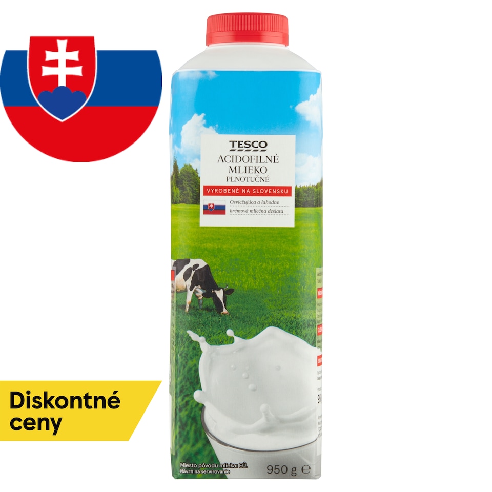 Tesco Acidophilic Whole Milk 950 g