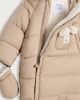 image 3 of F&F Baby Borg Bear Face Shower Resistant Snowsuit in Tan