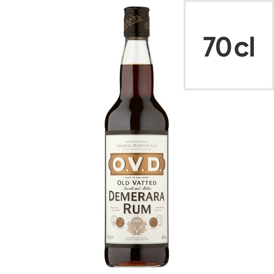 O.V.D. Demerara Rum 70Cl Bottle Tesco Groceries