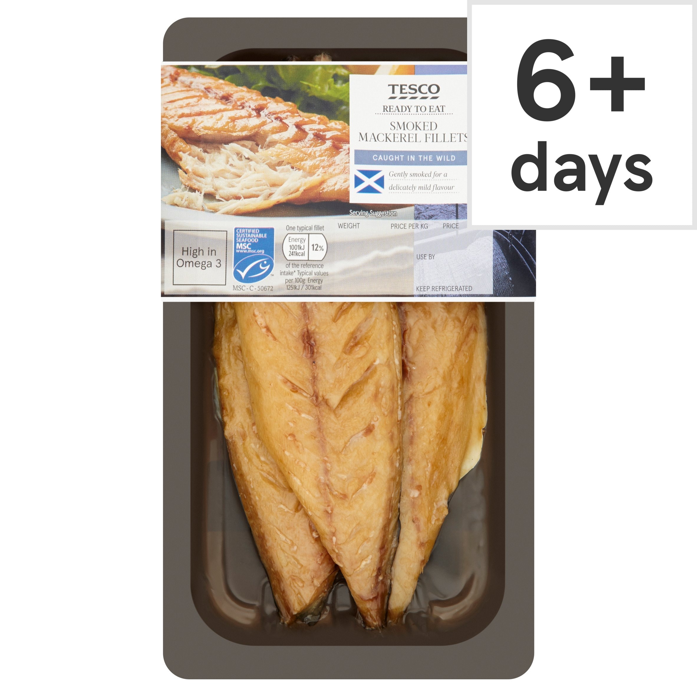 Tesco Smoked Mackerel Fillets 210G