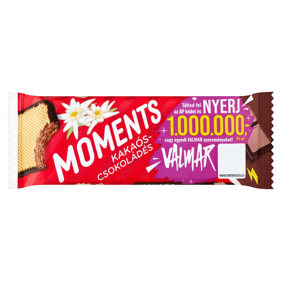 image 1 of Moments Cocoa Coated Crispy Wafers with Cocoa-Chocolate Cream Filling 45 g