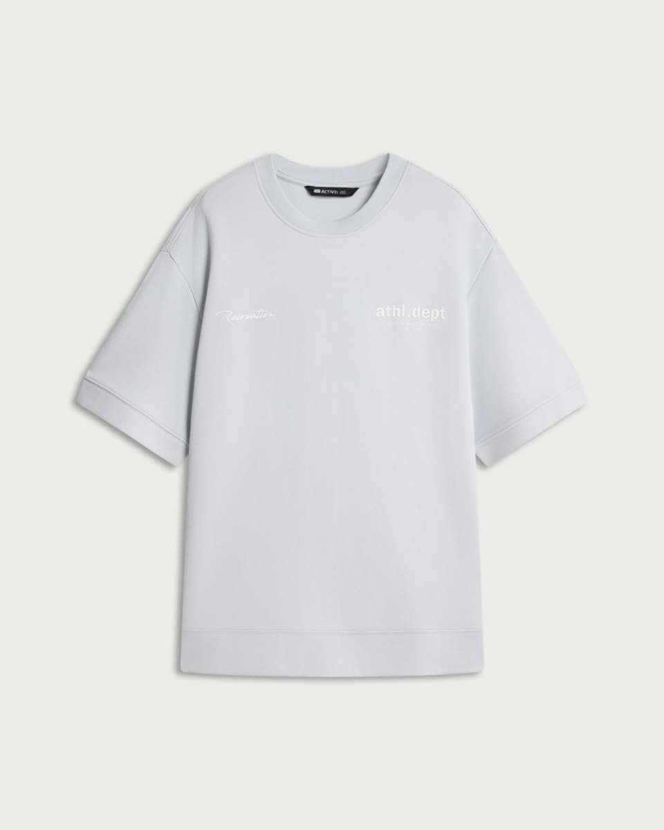image 1 of F&F Active EVERYHOUR Cotton Rich Oversized Fit T-Shirt in Blue