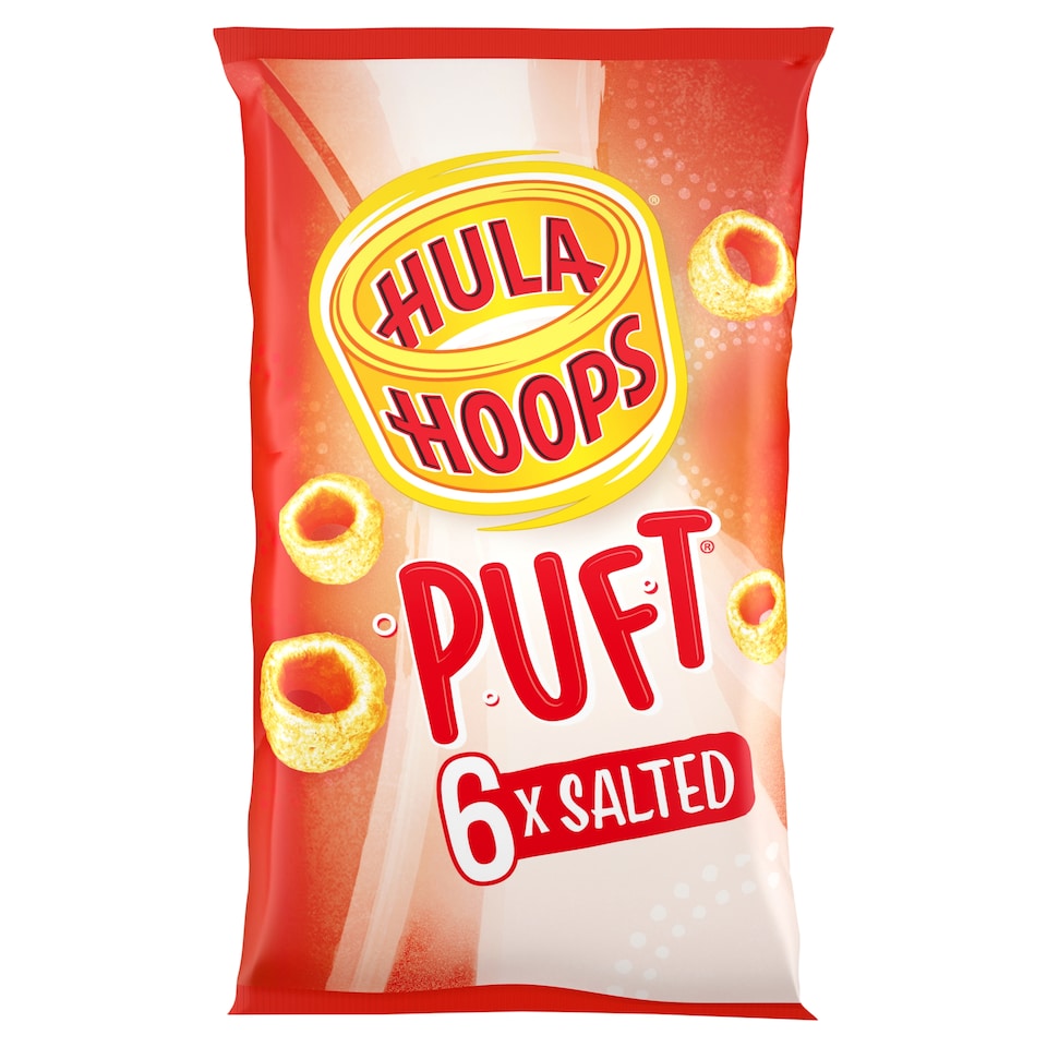 image 1 of Hula Hoops Puft Salted Multipack Crisps 6x15g