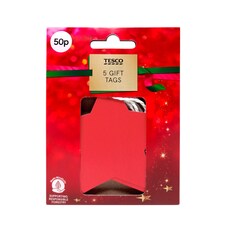 T. Red Star Tags 5pk