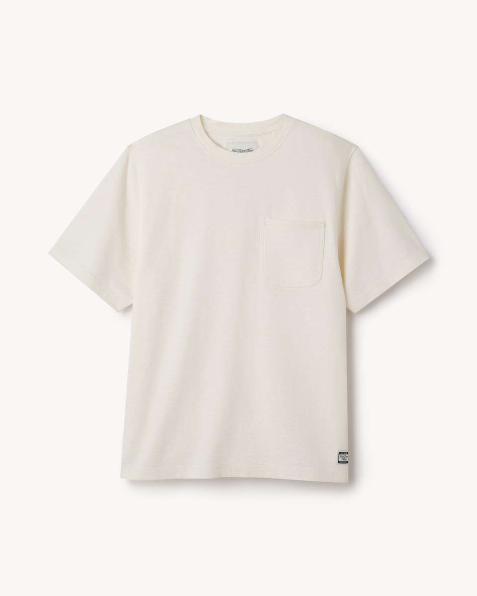 image 1 of RDA Pure Cotton Short Sleeved T-Shirt in Cream