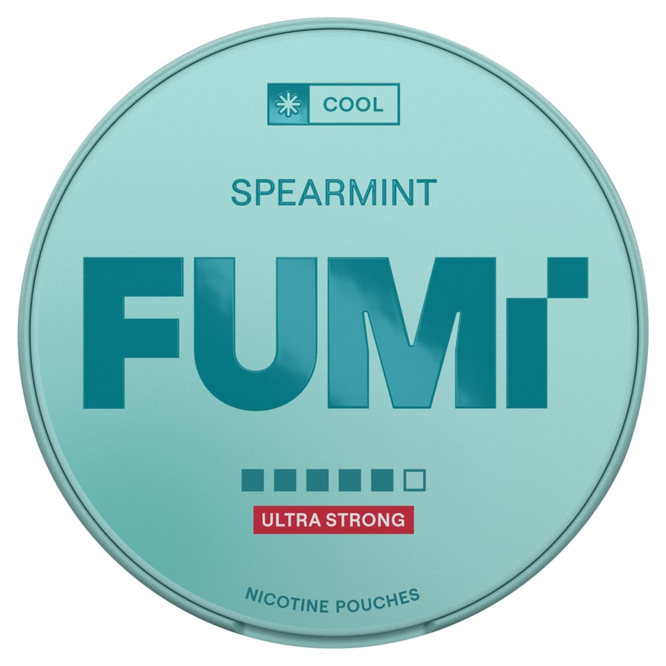 FUMI Spearmint Ultra Strong Nicotine Pouches 15mg x 20 Pouches 14g