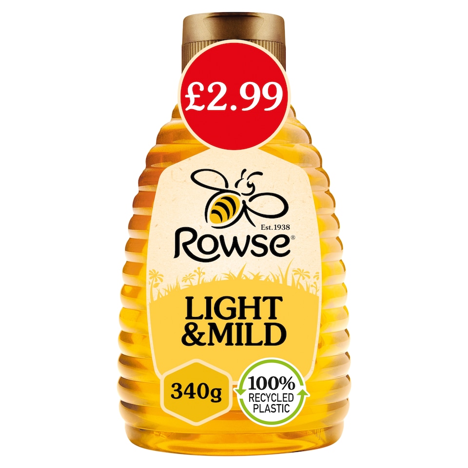 Rowse Squeezy Light & Mild Honey 340G