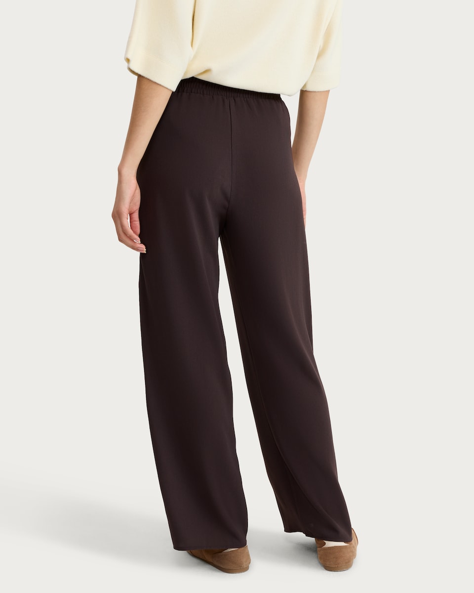 image 1 of F&F Side Stripe Wide Leg Trousers in Chocolate