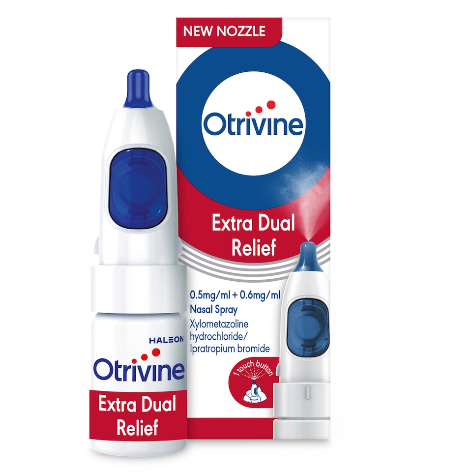 image 1 of Otrivine Extra Dual Relief 0.5 mg/ml + 0.6 mg/ml Nasal Spray 10ML