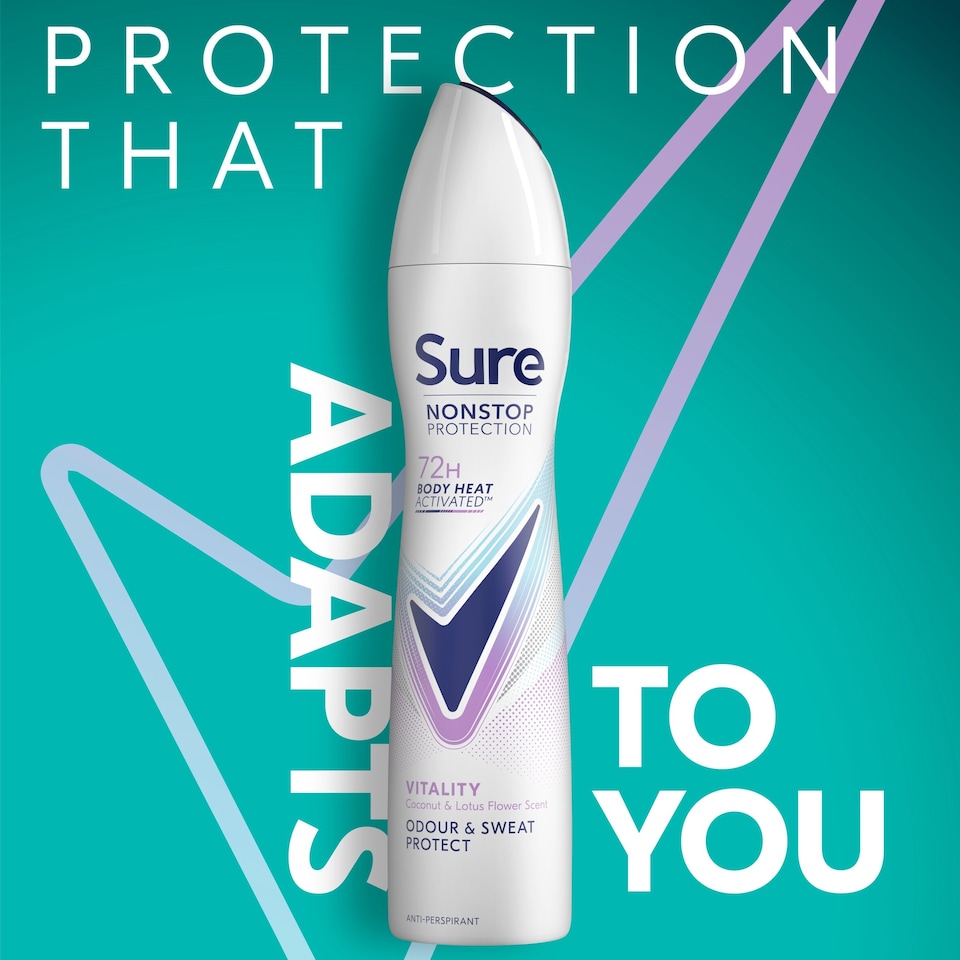 image 1 of Sure Nonstop Protection 72H Vitality Anti-perspirant 250ml
