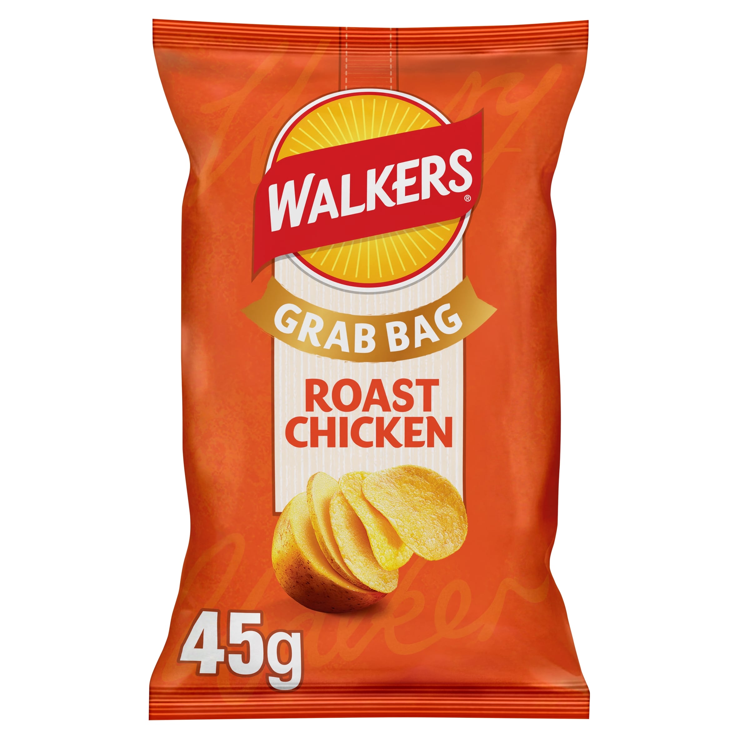 Walkers Crispy Roast Chicken Potato Crisps Grab Bag 45g