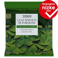 Tesco Špenát listy, porciovaný 450 g