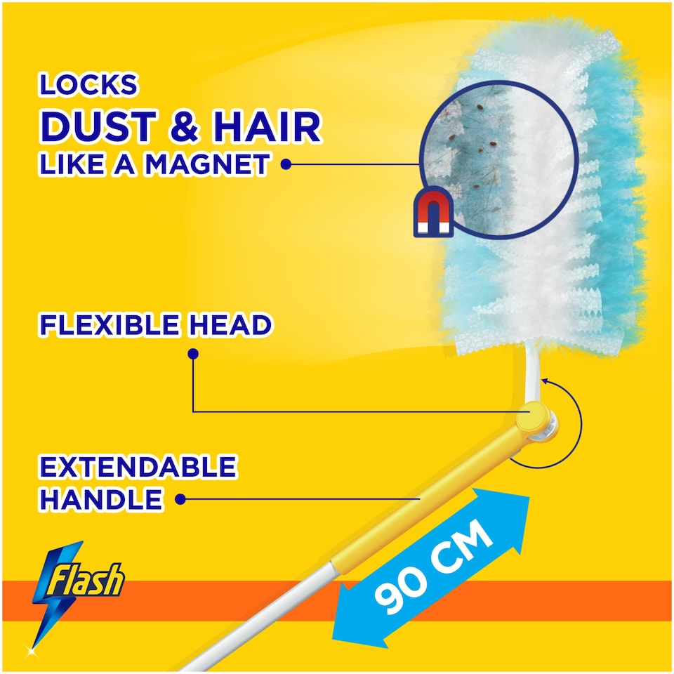 image 1 of Flash Dust Magnet XL Duster Starter Kit & Refill Pack 2 Pack