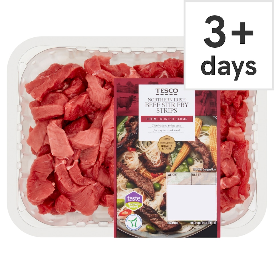 Tesco Northern Irish Beef Stir Fry Strips 357g