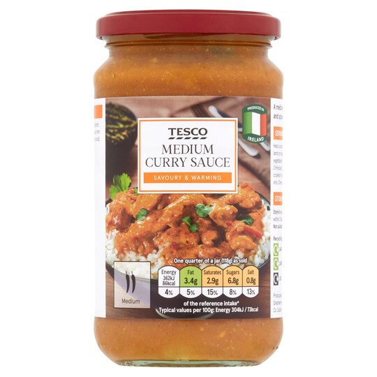 Tesco Medium Curry 475G Tesco Groceries