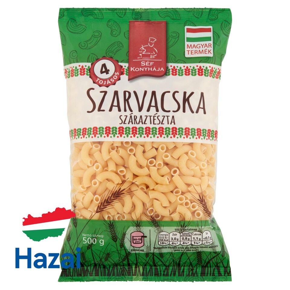 Séf Konyhája Hornlets Dried Pasta with 4 Eggs 500 g
