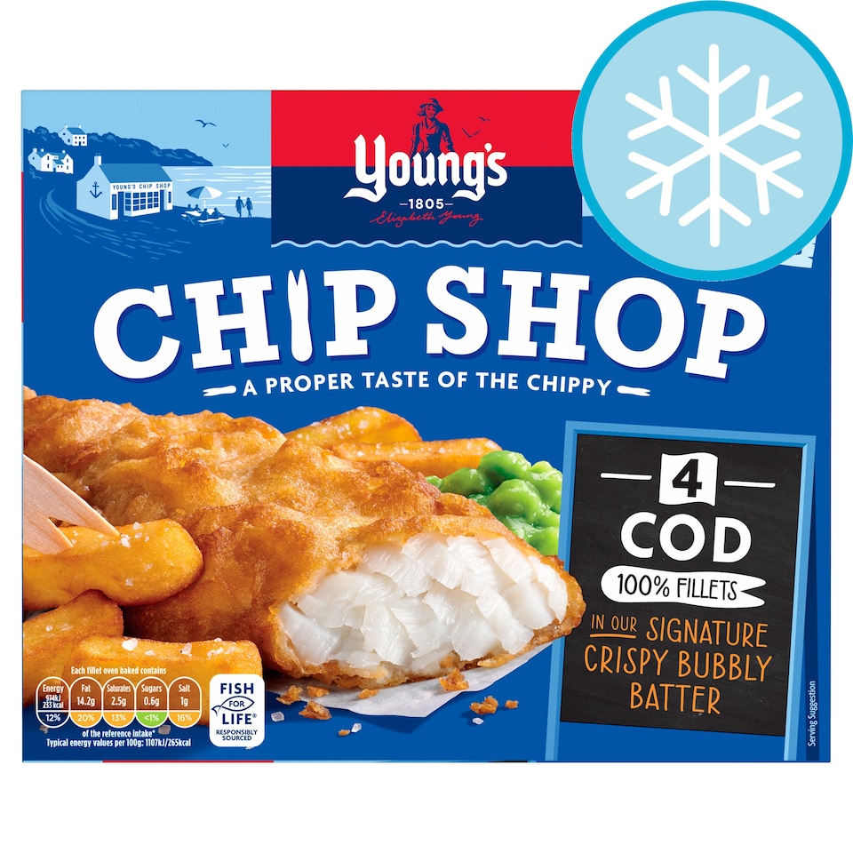 Youngs Chip Shop Cod Fillets 400g