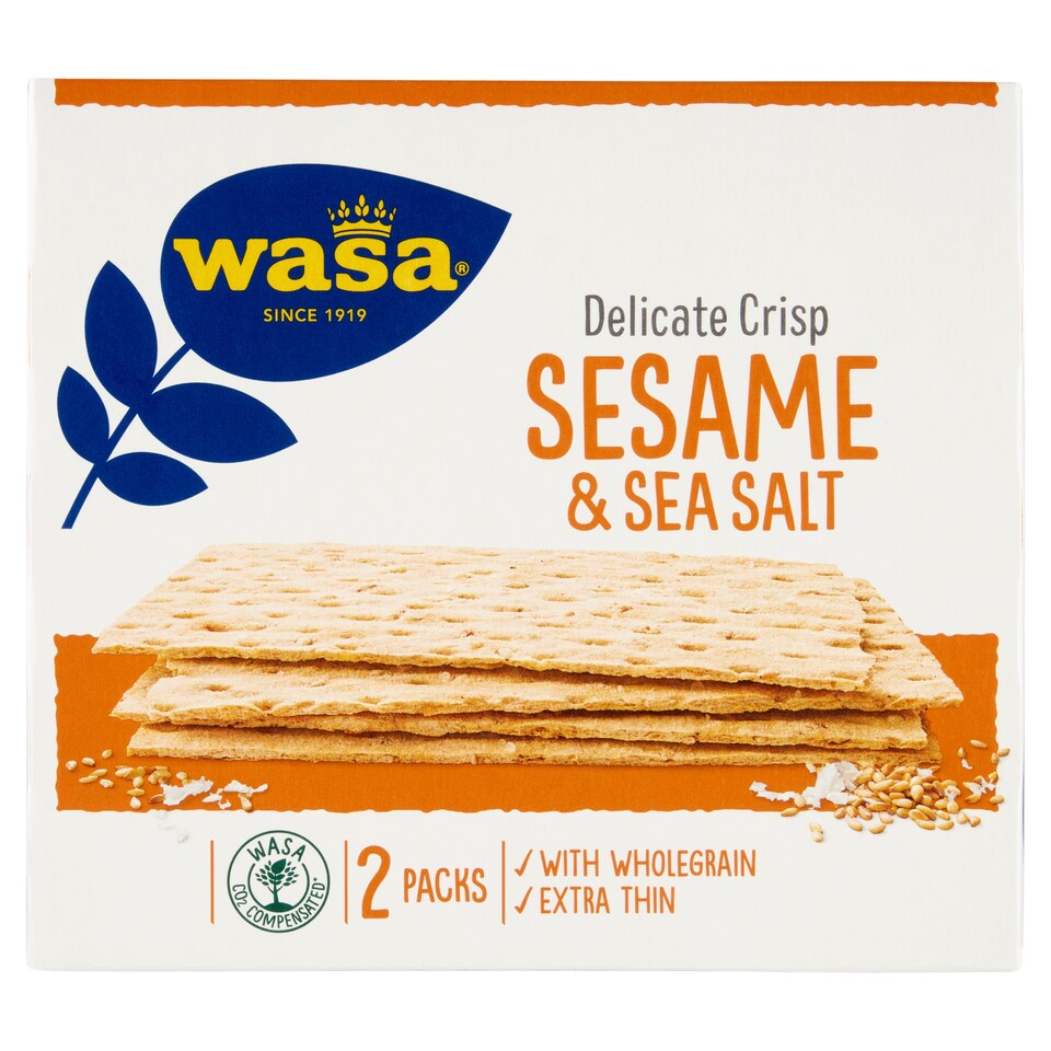 Wasa Knäckebroty s celozrnnou pšeničnou moukou, sezamem a mořskou solí 190g