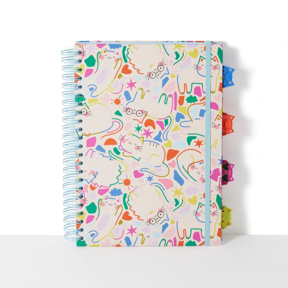 image 1 of Paperchase Terrazzo Cats A4 Notebook