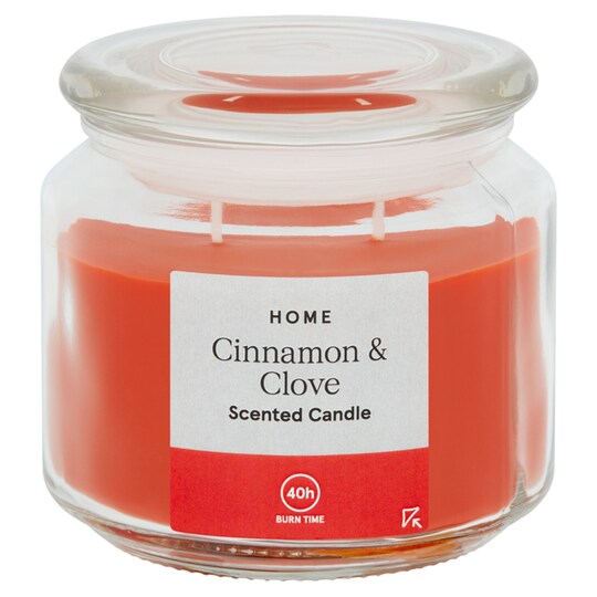 Tesco Scented Candle Cinnamon & Clove 285G Tesco Groceries