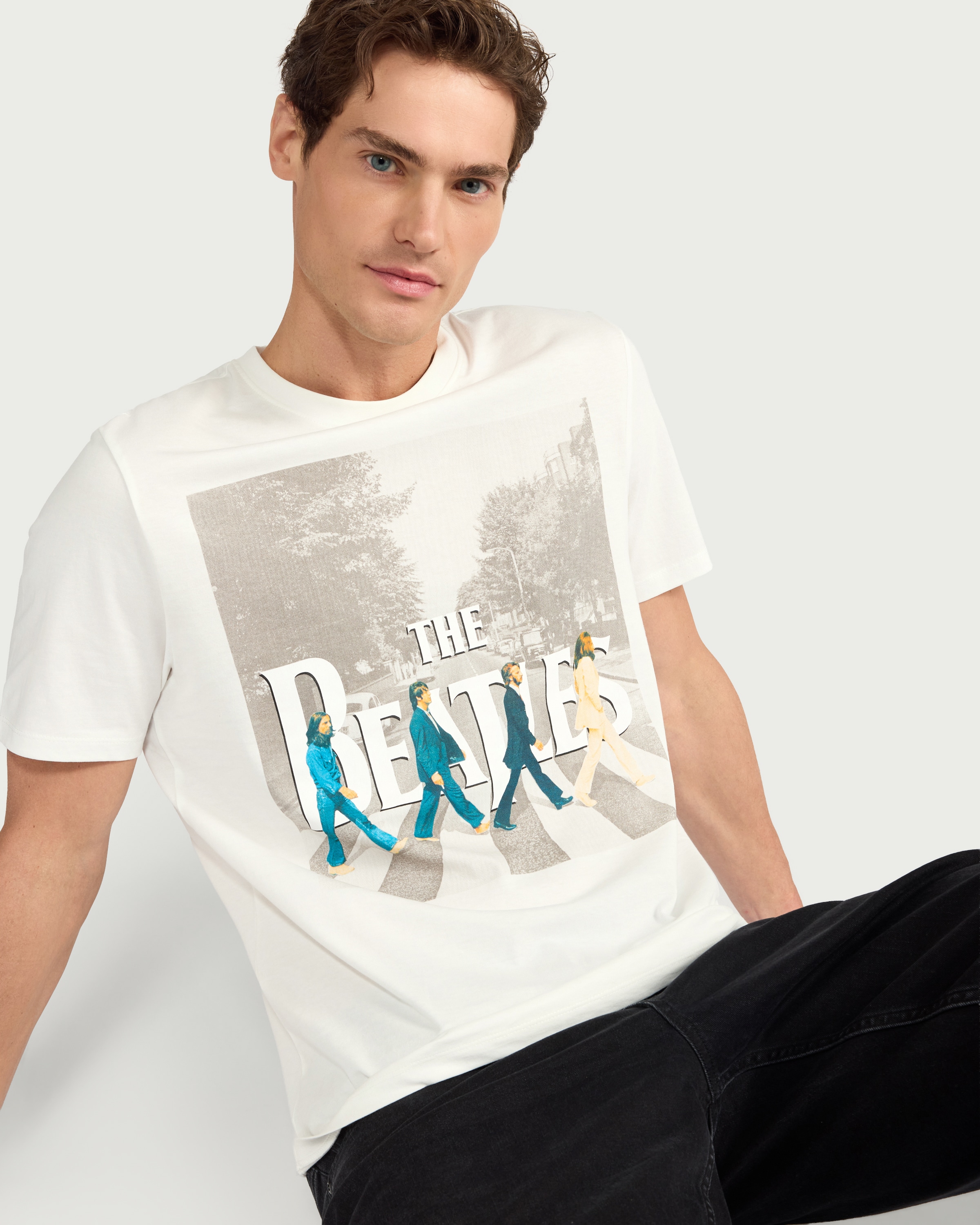 The Beatles Pure Cotton Abbey Road T-Shirt in White