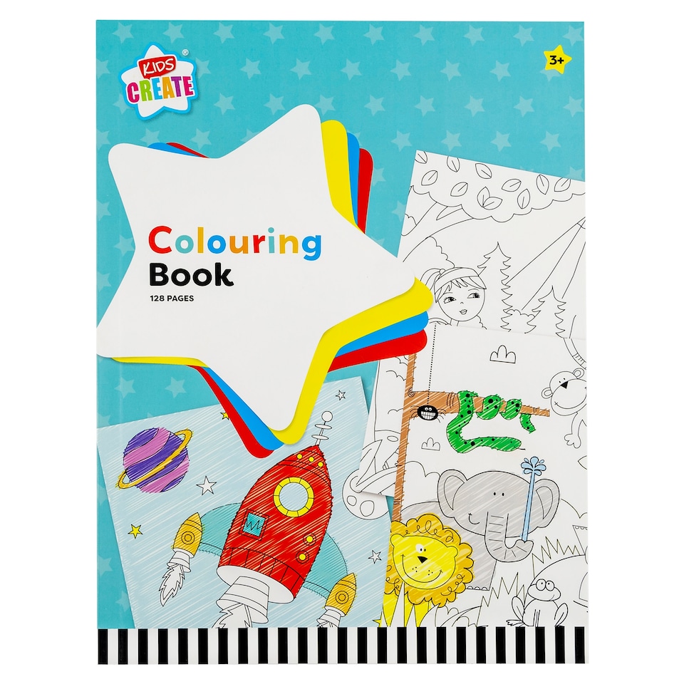 Kids Create A4 Colouring book (128 pages)