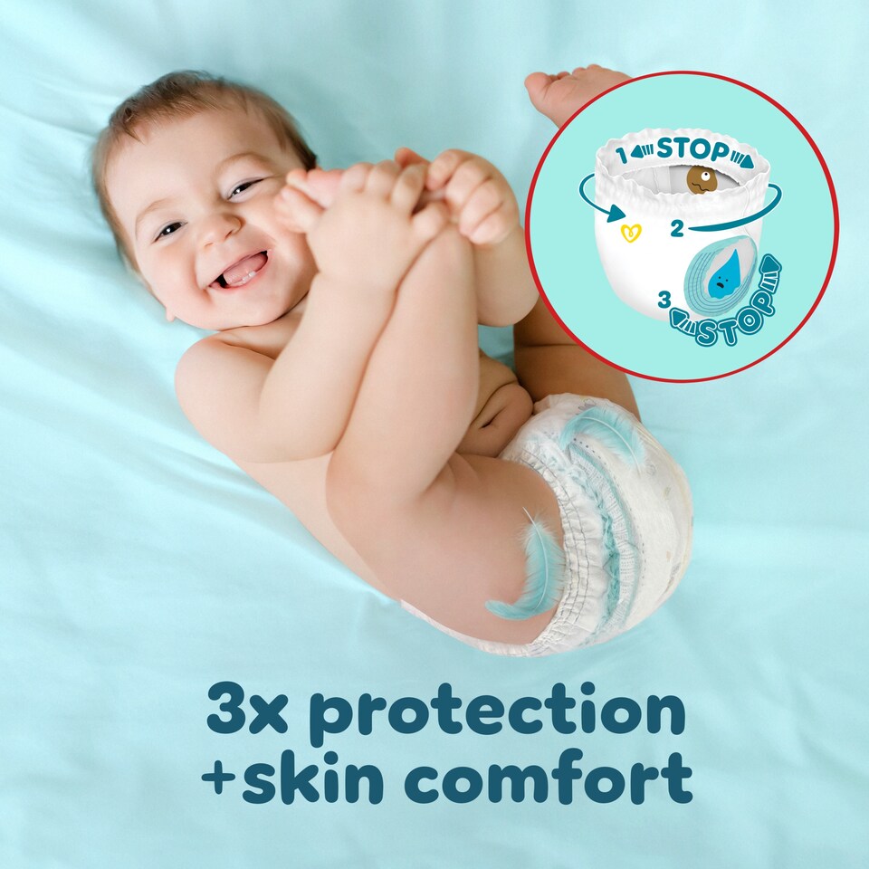 image 1 of Pampers New Baby Nappy Pants Size 3 Essential Pack 36 Nappies