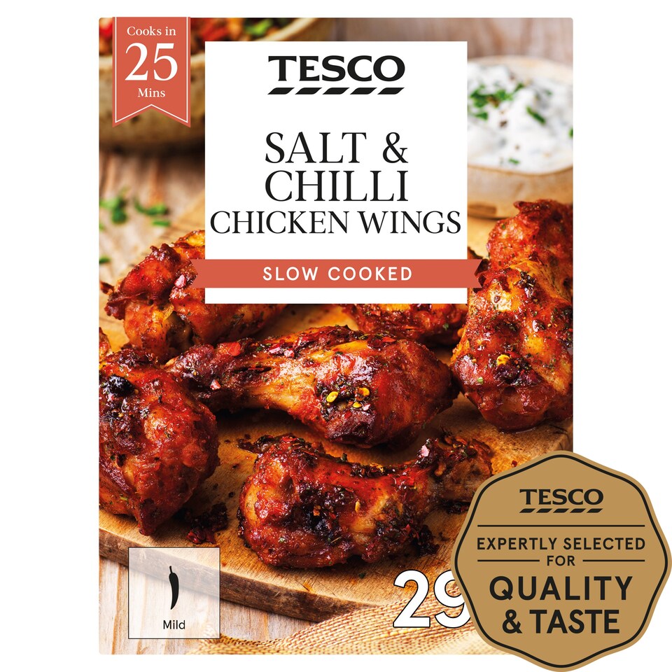 Tesco Salt & Chilli Chicken Wings 295G Tesco Groceries
