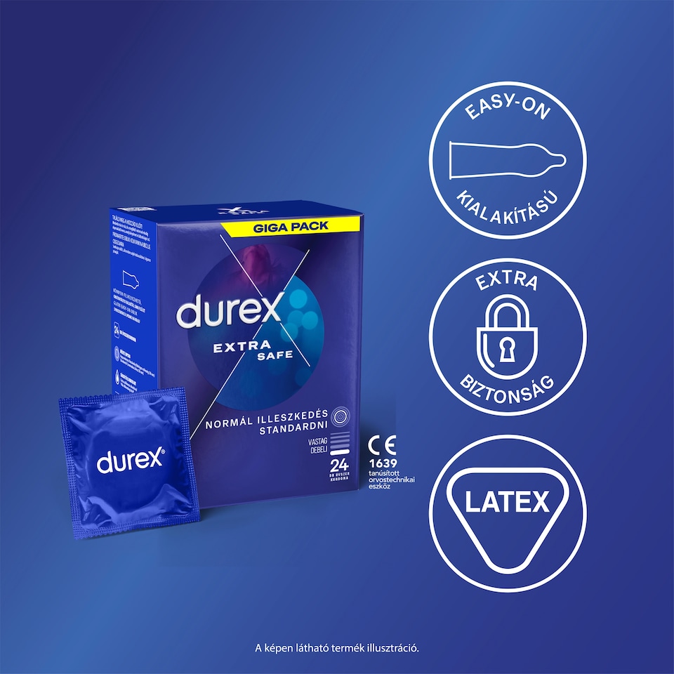 Durex Classic Extra Safe óvszer 24 db 1. kép
