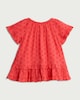 image 2 of F&F Baby Pure Cotton Broderie Short Sleeved Dress in Red