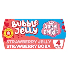 Angel Delight Strawberry Jelly & Strawberry Bobba Bubble 4x130g