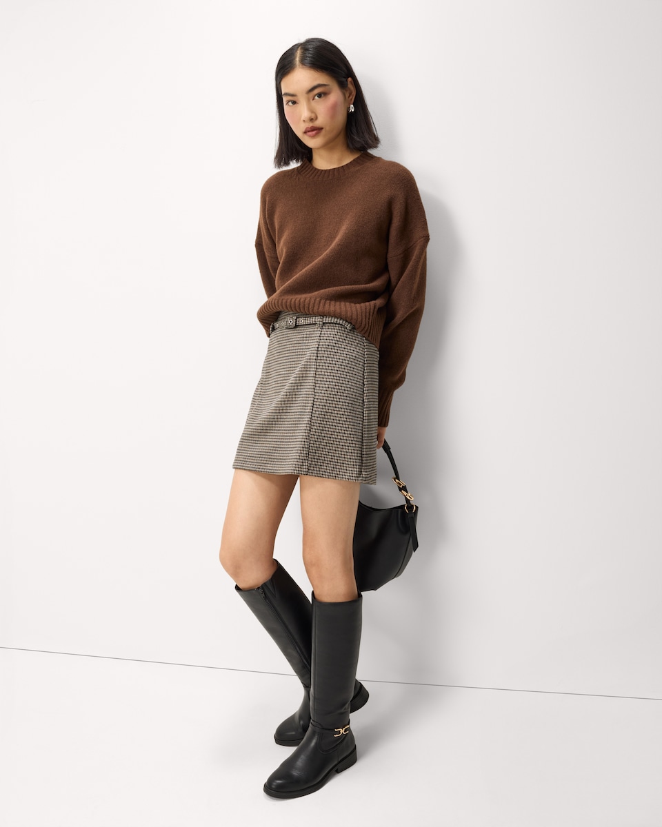 image 1 of F&F Crew Neck Jumper in Brown