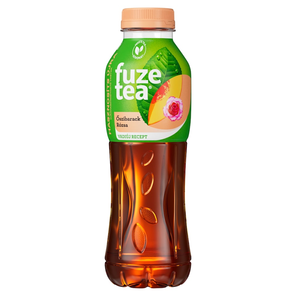 Fuze Tea szénsavmentes őszibarack és rózsaízű üdítőital fekete tea kivonattal 500 ml