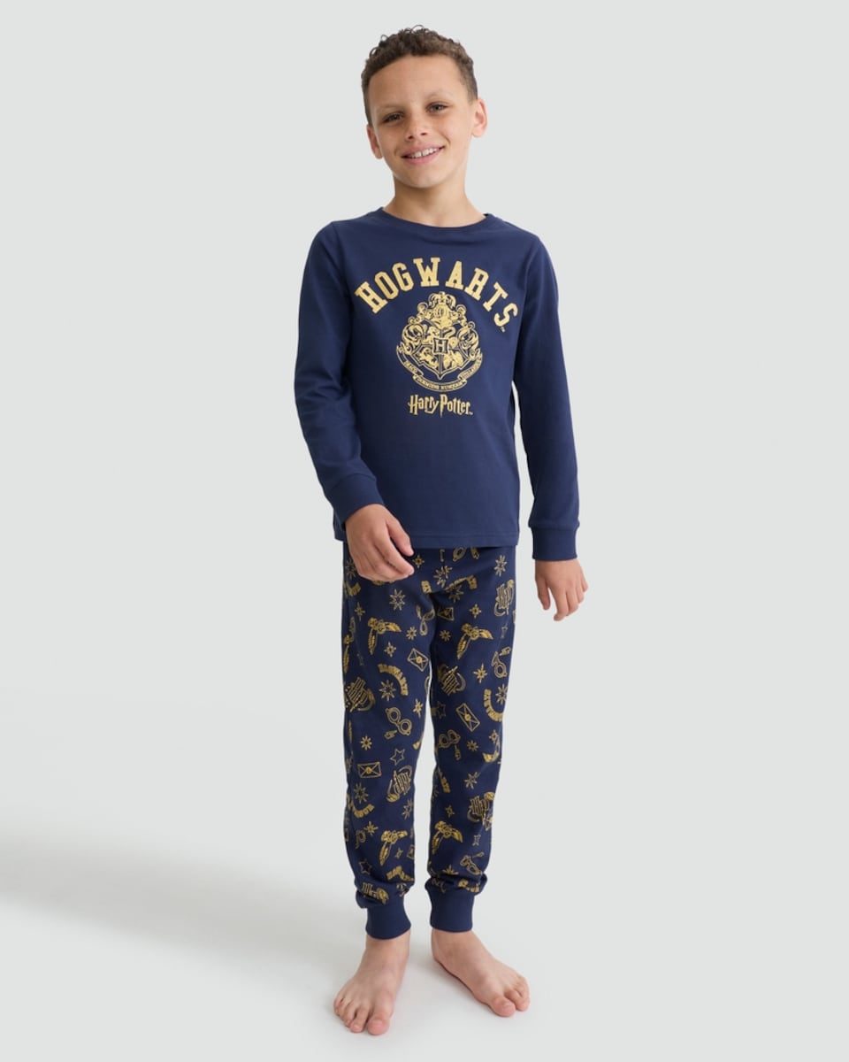 image 1 of Harry Potter Matching Family Christmas Pyjamas in Navy