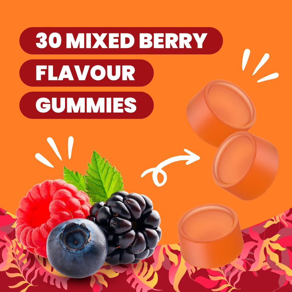 image 1 of Haliborange Iron+ Energy Support Mixed Berry Gummies 30s