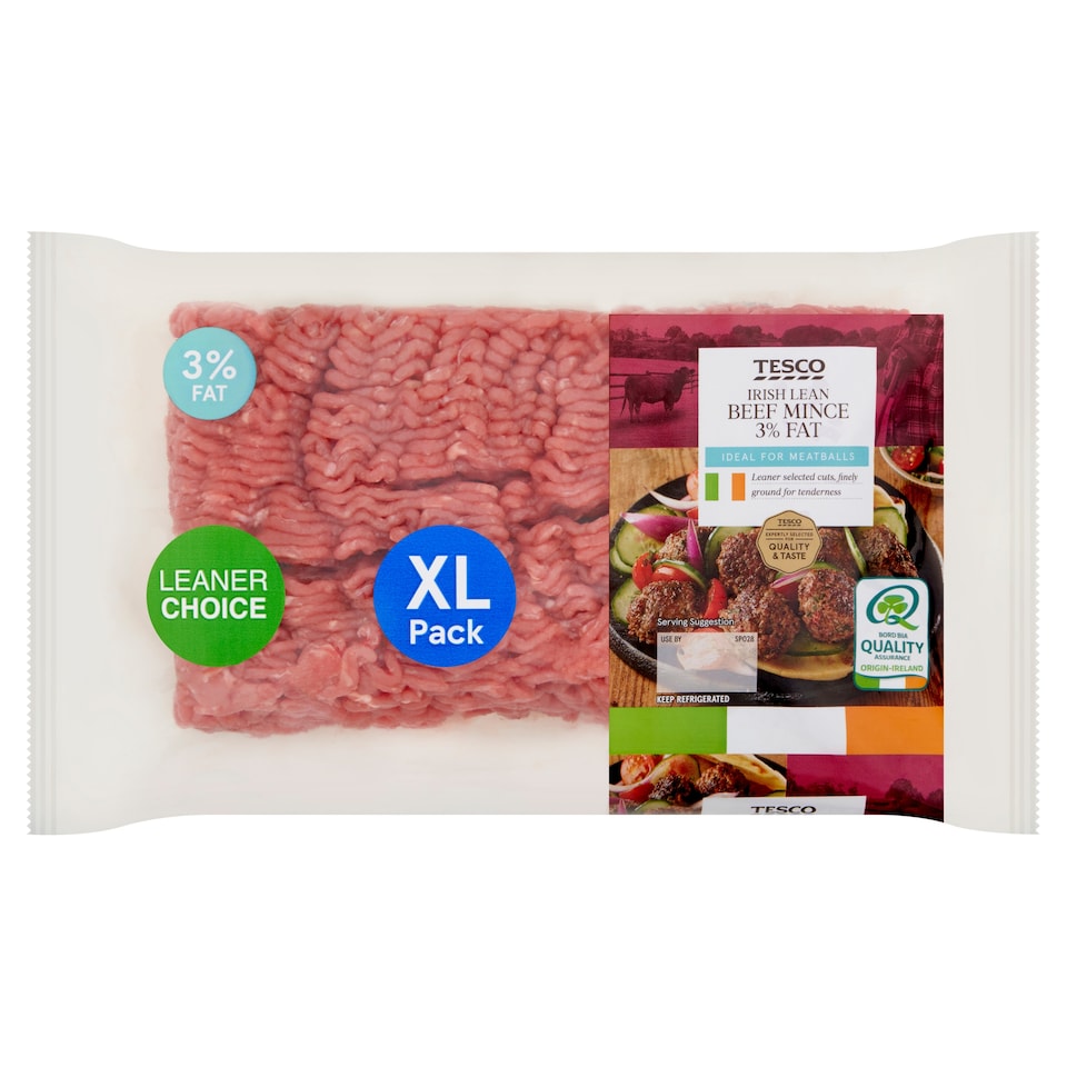 Tesco Irish Lean Beef Mince 3% Fat 800G