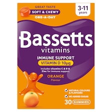 Bassetts Vitamins Immune Support Orange Flavour 3-11 Years 30 Gummies