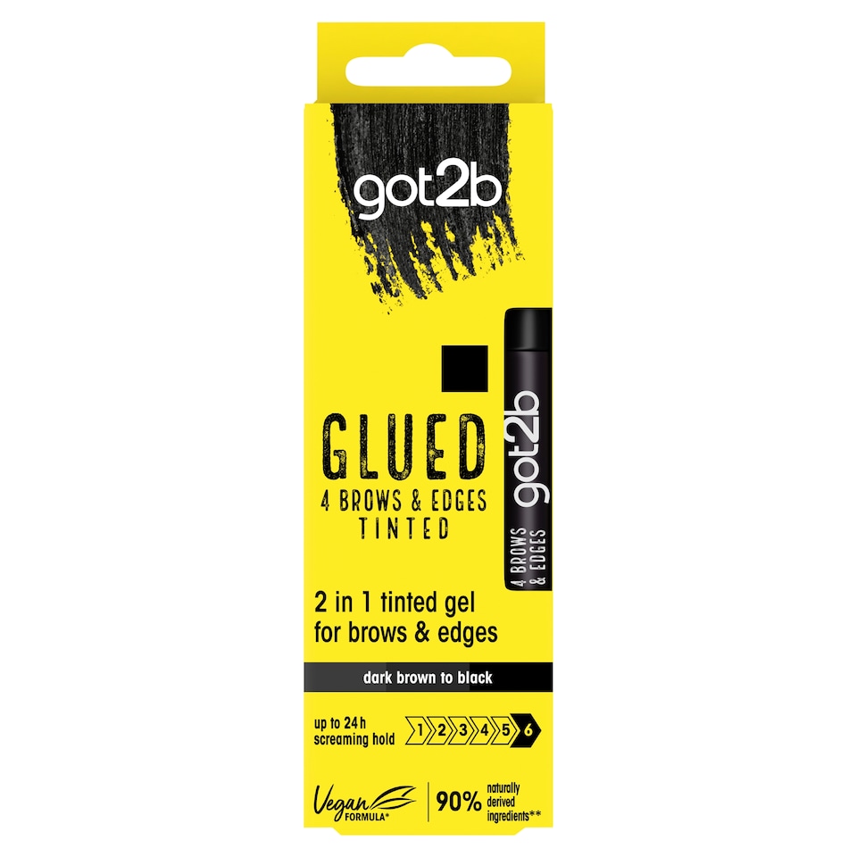 image 1 of Got2B Glued 4 Brows & Edges Tinted Dark Brown to Black 16ml