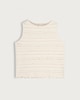 image 5 of F&F Textured Frill Detail Sleeveless Top in Cream