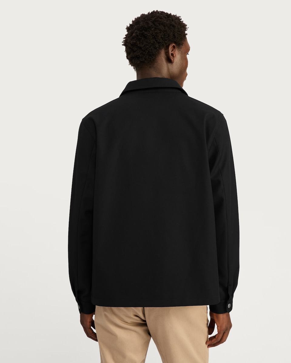 image 1 of The F&F Edit Zip Through Collared Jacket in Navy