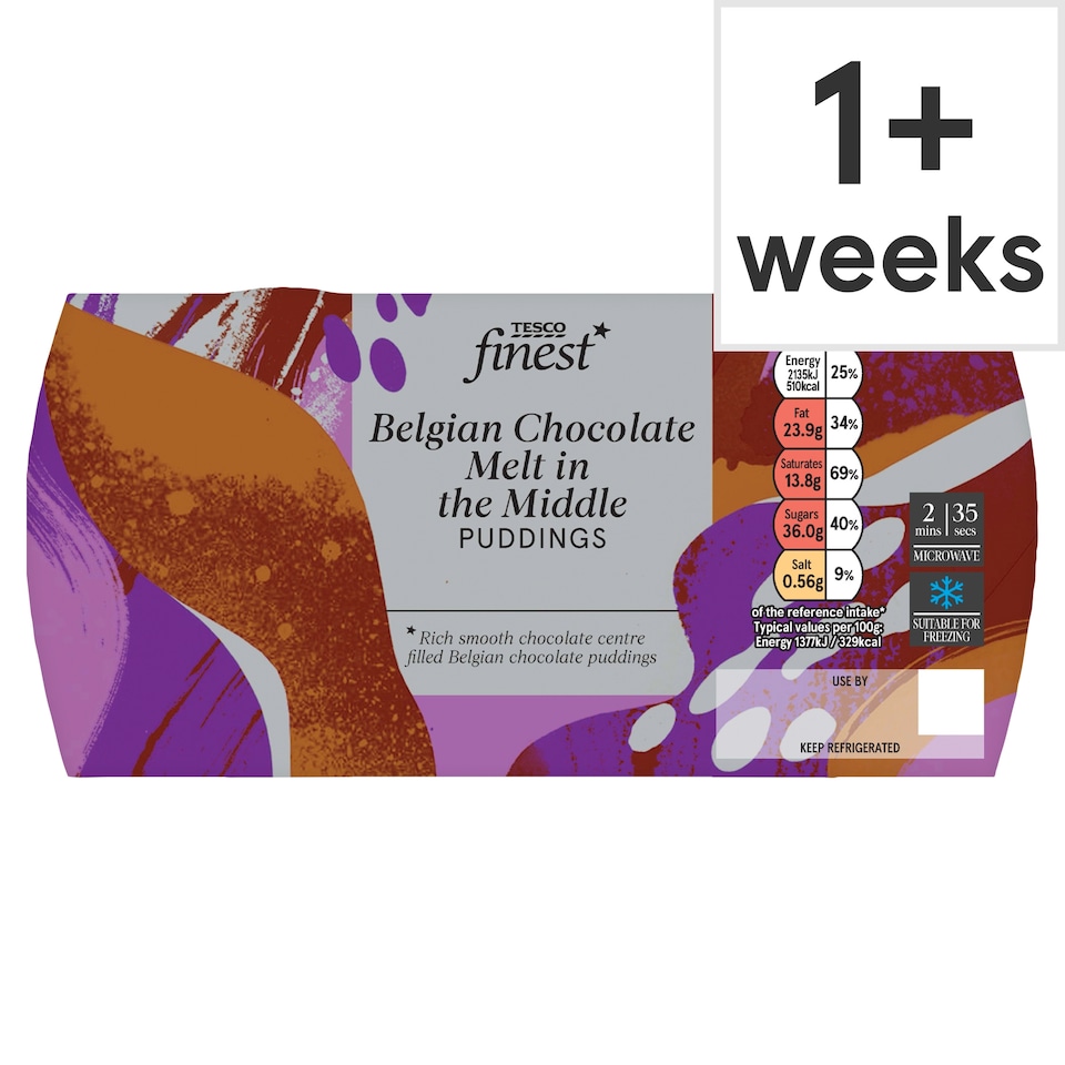 Tesco Finest Melt in the Middle Chocolate Fondants 2 Pack 310g