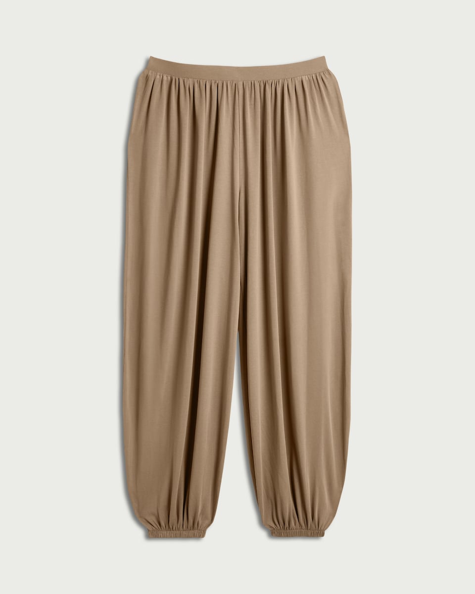image 1 of F&F Balloon Co-ord Trousers in Brown