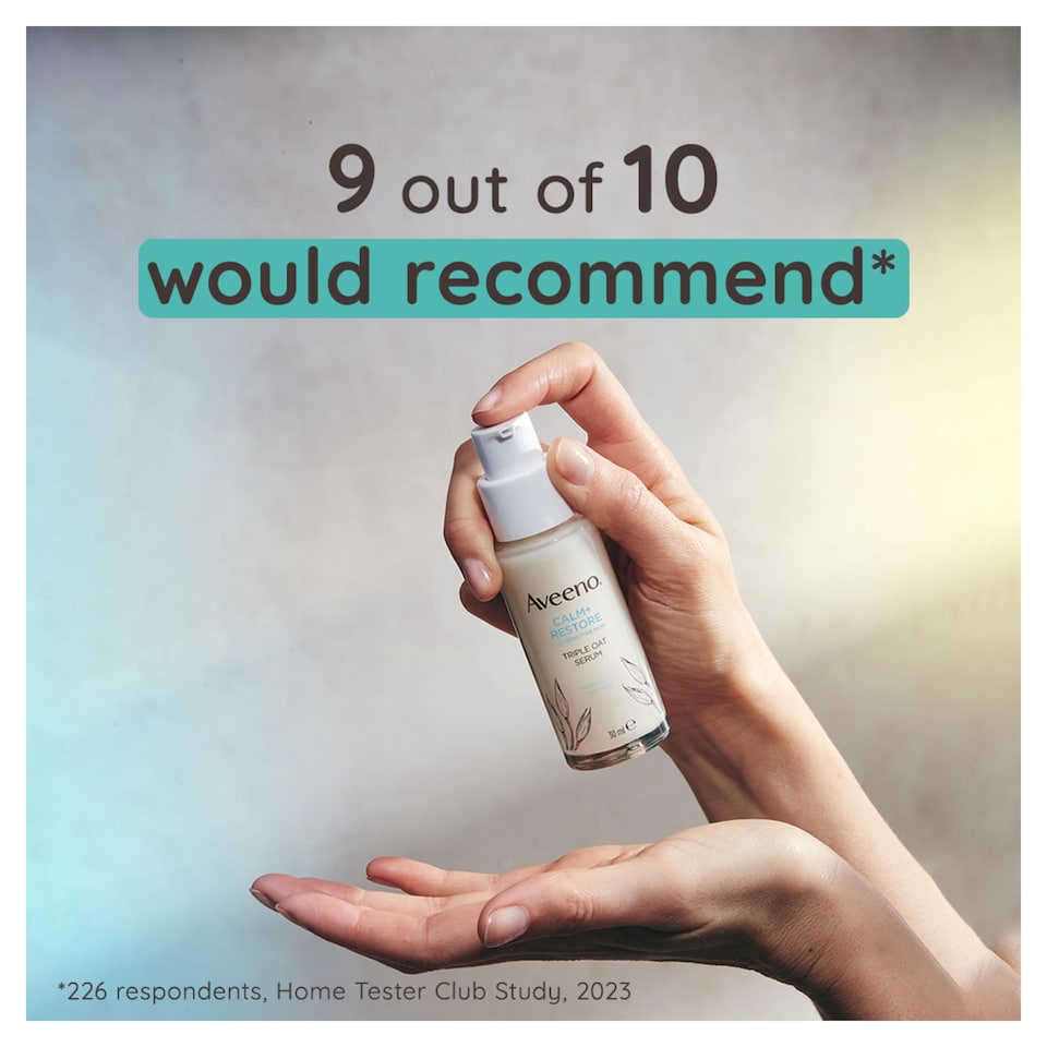 image 1 of Aveeno Face CALM & RESTORE Oat Serum Face Moisturiser Cream 30ml
