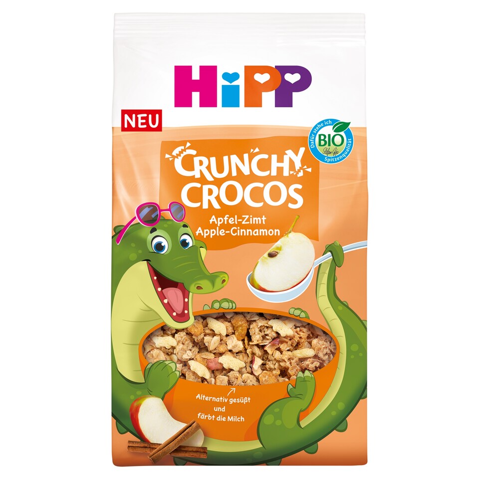 HiPP Kroko alma-fahéj ropogós müzli 3 éves kortól 300 g