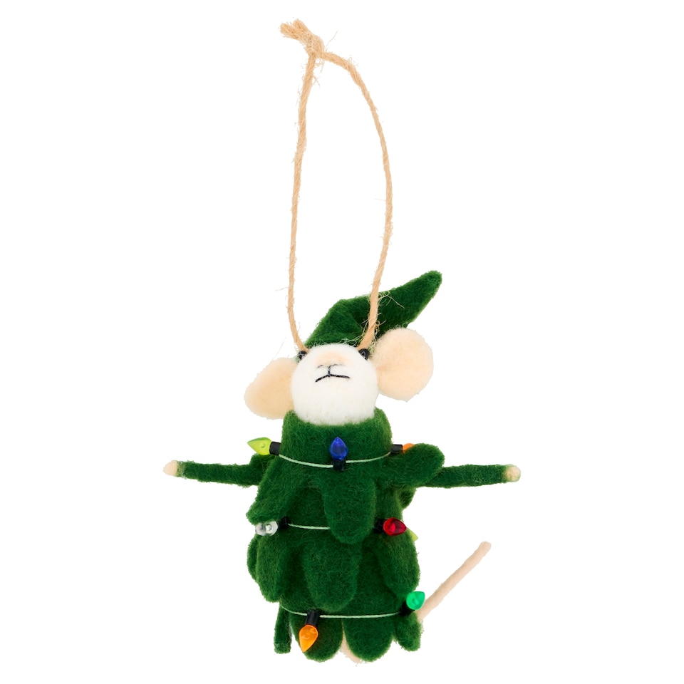 Tesco Christmas Tree Mouse Hanging Decoration