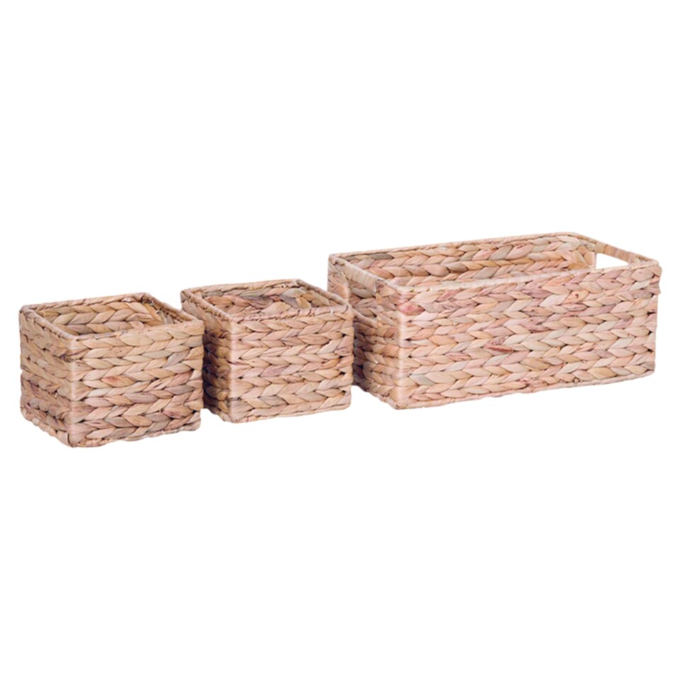 Tesco Home Water Hyacinth Storage Basket 3 pcs